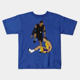 Allen Iverson Steps Over Tyronn Lue (Pixel Art) Kids T-Shirt